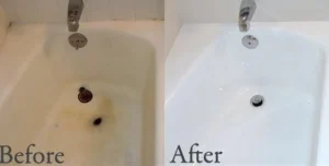 before and after bathtub
