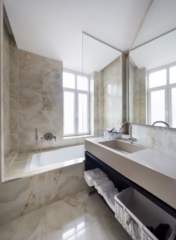 bathroom with marble