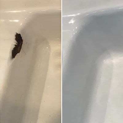before after tub